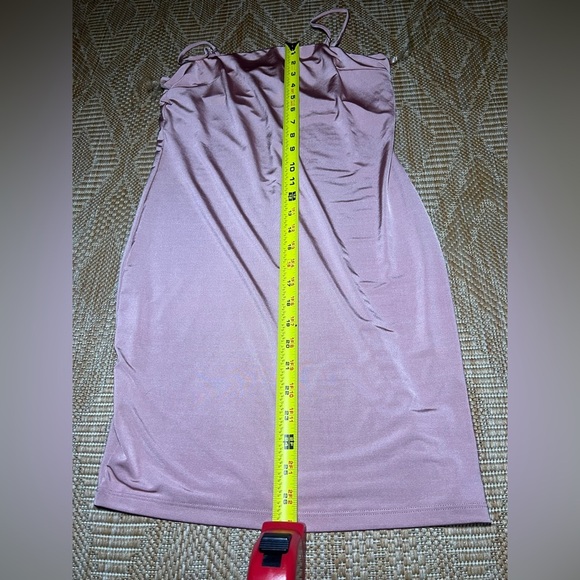 Active USA Women's Pink Satin Mini Dress, Spaghetti Straps, Size L, NWT - Picture 6 of 8